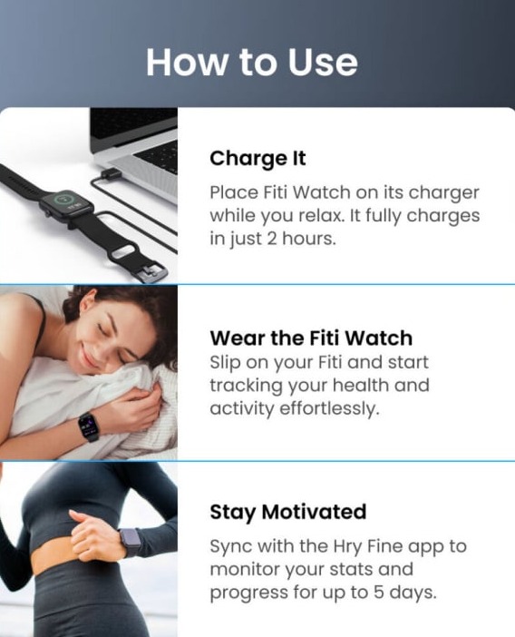 how to use Fiti Smartwatch